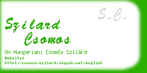 szilard csomos business card